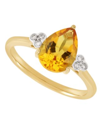 Amethyst (1-1/2 ct. t.w.) & Diamond Accent Ring in 14k Yellow Gold (Also Available in Multi-Stones)