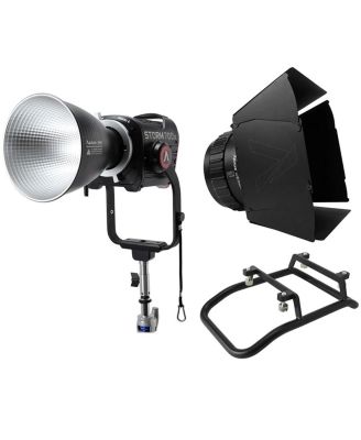 STORM Point Source BLAIR LED Light, Bundle with CF10 Fresnel and Barn Doors Kit, Skid