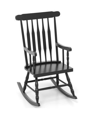 Gymax Wooden Rocking Chair Single Rocker Indoor Garden Patio Yard - Macy's