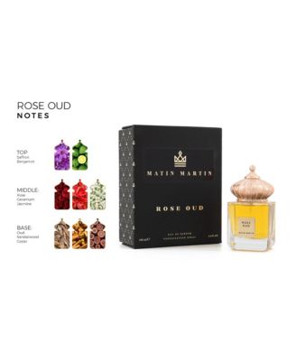 Rose Oud – Long Lasting Unisex Perfume with Oriental Floral Notes of Rose & Oud – Travel Size 3.4 oz