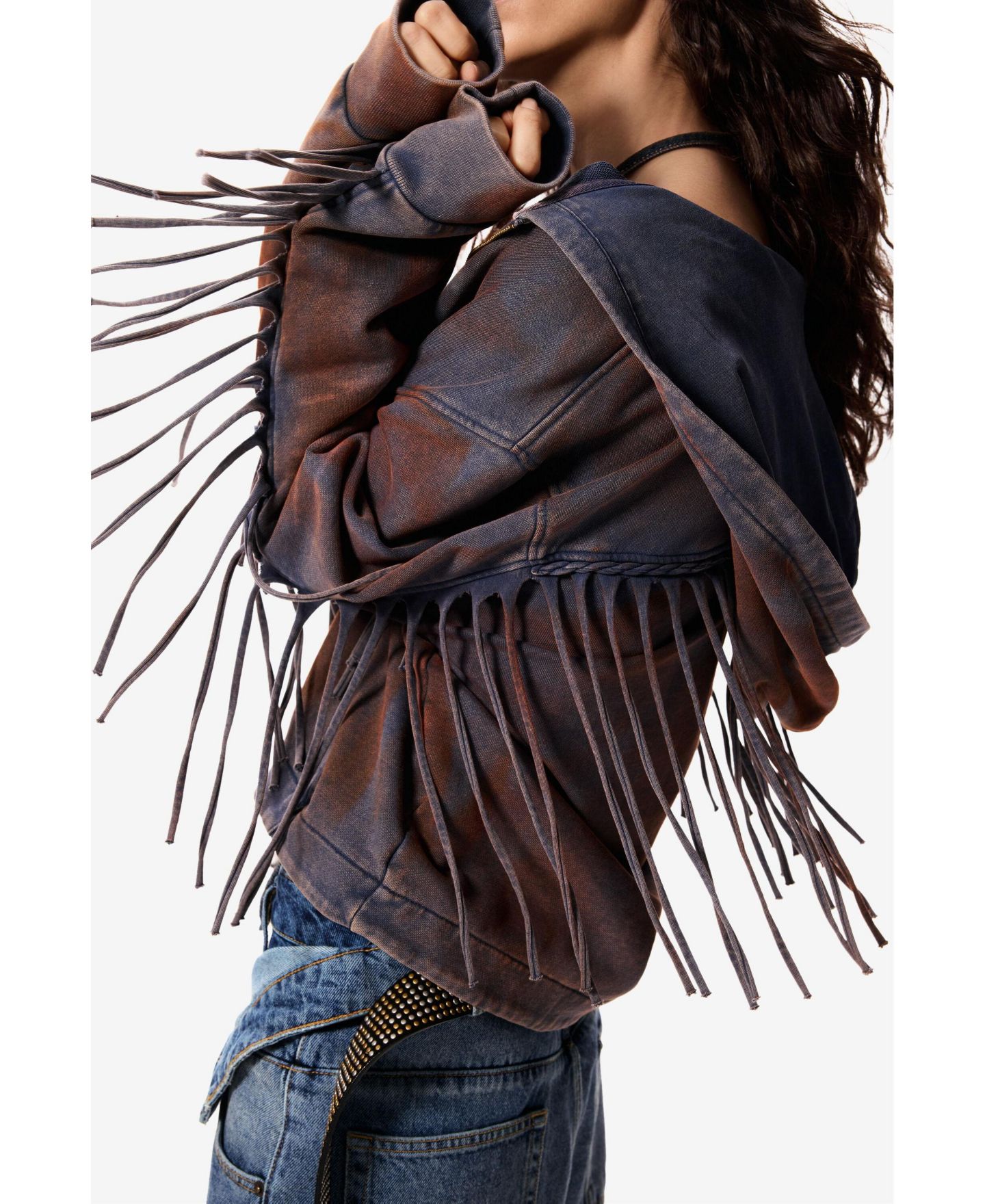 Женская толстовка Desigual Oversized Sweatshirt Masha Popova, цвет: Тёмно-синий — фото 3