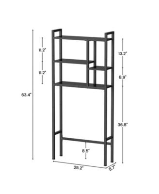 3-tier Over-the-Toilet Storage Rack Space-Saving Bathroom Organizer Multi-Functional Shelf