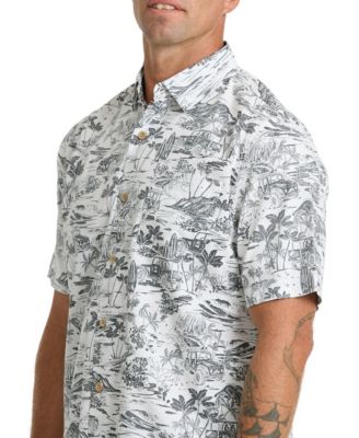 Quiksilver Men's Short-Sleeve Artisan Reverse Print Shirt