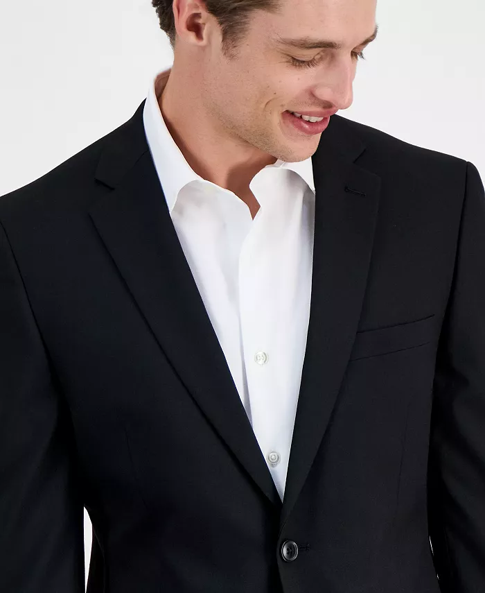 Men's Slim-Fit Stretch Solid Suit Jacket - thumbnail 3