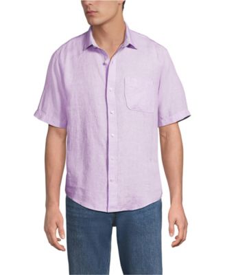 Men's Traditional Fit Short Sleeve Linen Shirt
