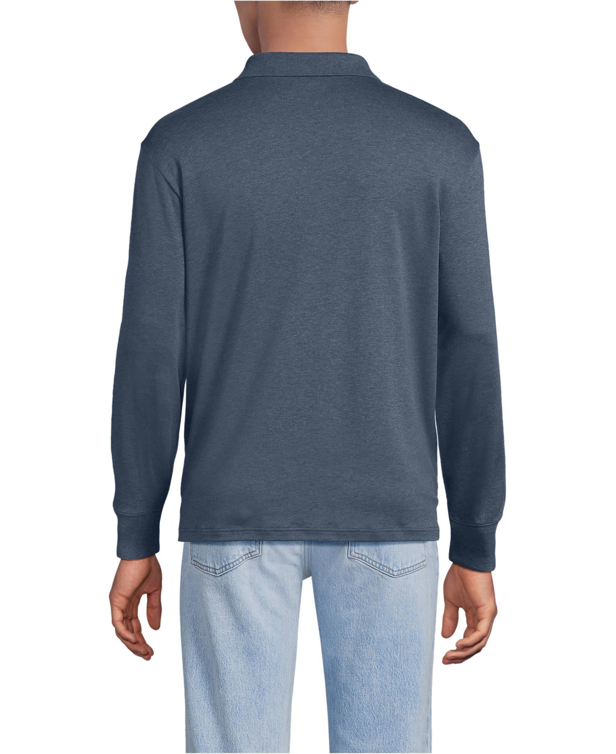 Lands' End Men's Long Sleeve Cotton Supima Polo Shirt