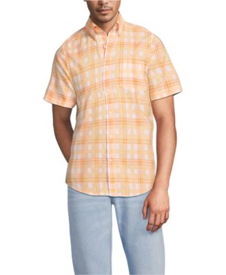 Men's Traditional Fit Short Sleeve Madras Shirt
