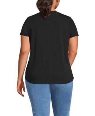 Plus Size Short Sleeve Lightweight Jersey Scoop Neck T-shirt