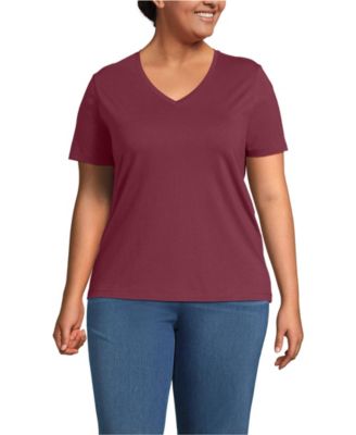 Plus Size Supima Cotton V-Neck T-Shirt