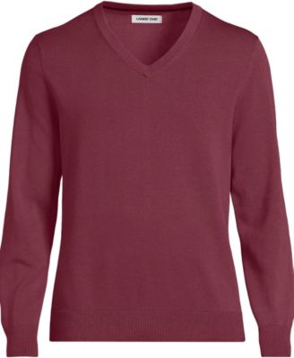 Men's Fine Gauge Cotton V Neck Sweater
