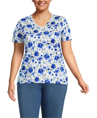 Plus Size Supima Cotton V-Neck T-Shirt