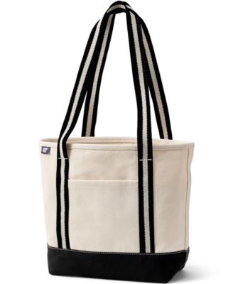 Medium 5 Pocket Open Top Long Handle Canvas Tote Bag