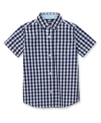 Girls Short Sleeve Poplin Camp Shirt