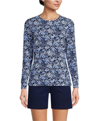 Women's Long Sleeve Crewneck Garden Tee - Sunshade UPF 50 Quick Dry