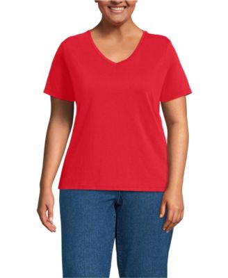 Plus Size Supima Cotton V-Neck T-Shirt