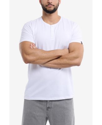 X RAY Big & Tall Basic Henley Neck Short Sleeve T-Shirt