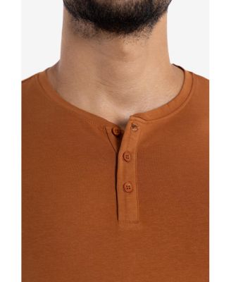 X RAY Men's Long Sleeve Henley T-Shirt