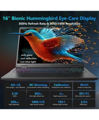 ZERO 16 Traditional Laptop Intel Core Ultra 9 ,32GB RAM NVIDIA GeForce RTX 5080 1TB SSD Storage Windows 11 Home 360Hz