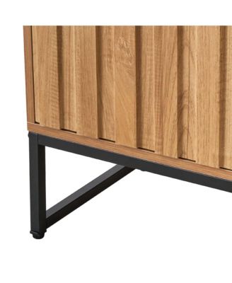 47.2" Hidden Cat Litter Box Enclosure Furniture with Scratch Pad and Storage, Waterproof End Table, Fits Most Litter Boxes