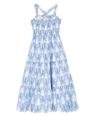 Girls' 7-16 Butterfly Eyelet Sleeveless Dress