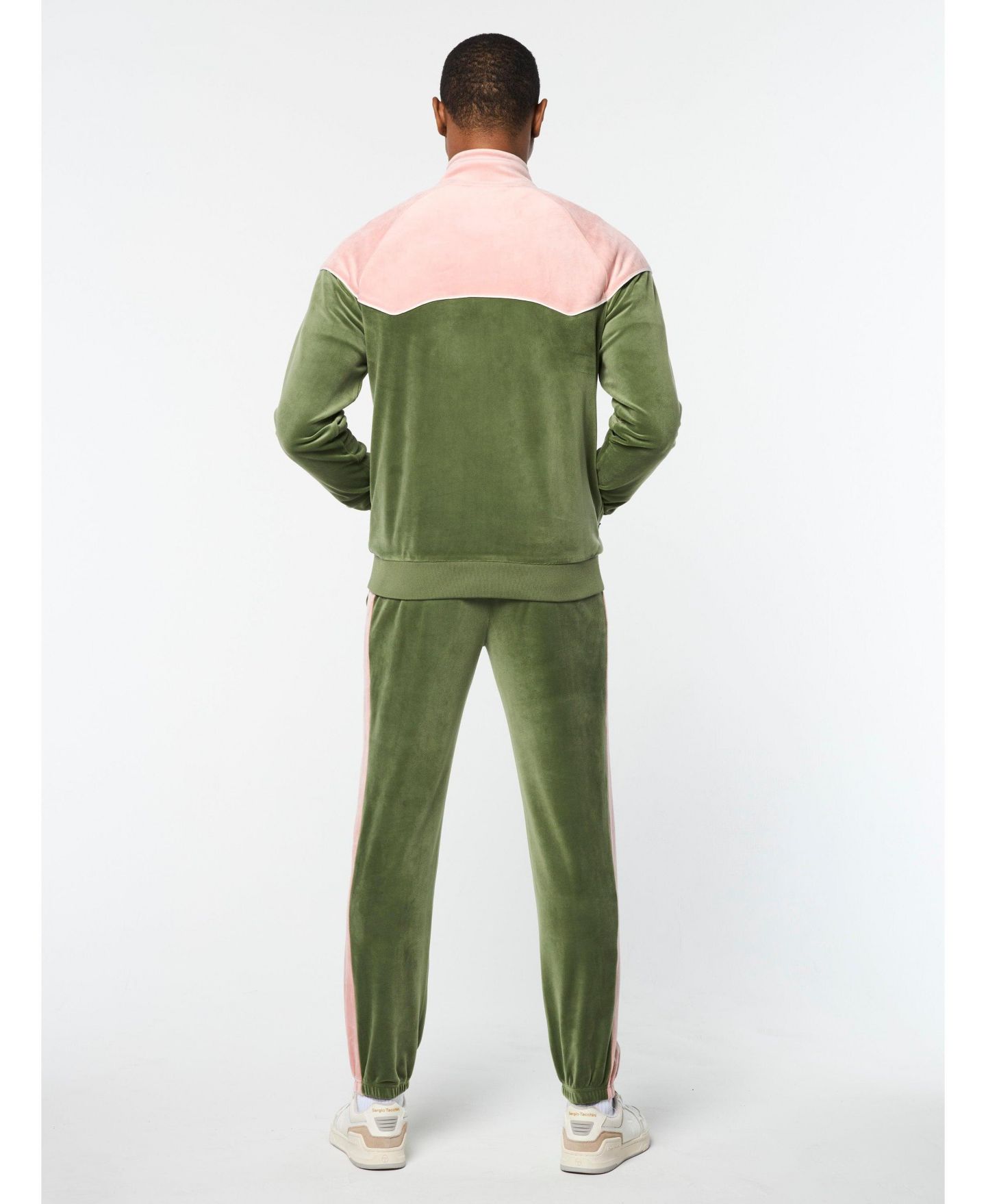 Мужская куртка Sergio Tacchini Cielo Velour Track, цвет: Бронзовый зелёный — фото 4