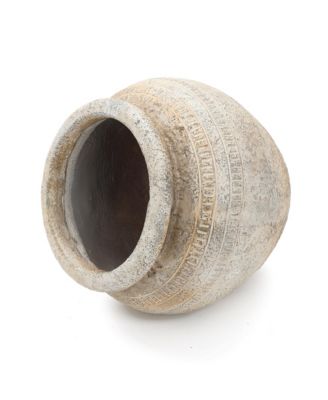  Dia Large Planters for Indoor Plants, Indoor Plant Pots with Stand, Distressed Cachepot for Living Rooms, Entryway, Office