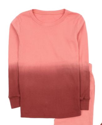 Kids Matching Family Two Piece Cotton Long Sleeve Tie Dye Pajamas.