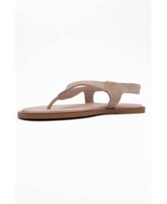 Forever and Always Shoes Women's Belinda Leather Thong Sandals