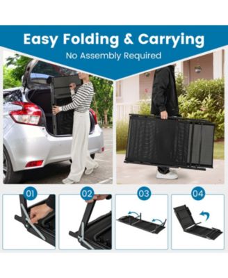 Foldable Patio Chaise Lounge Set of 2 with 5-Position Backrest