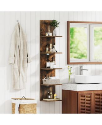 5-Tier Wall Mounted Floating Shelf Unit