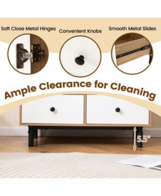 Mid-Century Modern Buffet Sideboard with 4 Drawers