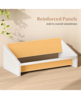 Tilting V-Shaped Desktop Bookshelf Organizer
