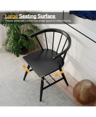 Set of 2 Mid Century Windsor Dining Chairs Kitchen Chairs