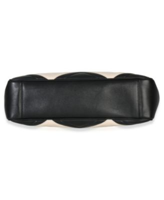 Black White Matelasse Medium GG Marmont Chain Tote