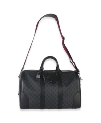 Black GG Supreme Canvas Web Duffle Bag