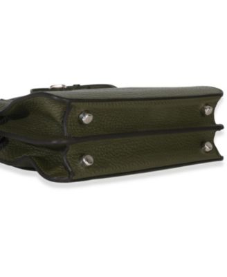 Olive Calfskin Leather Mini Peekaboo ISeeU Bag