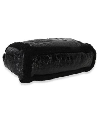 Black Patent Shearling Medium Soho Hobo