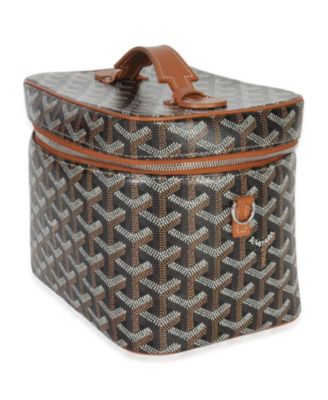 Gold Black Goyardine Canvas Muse Vanity Case