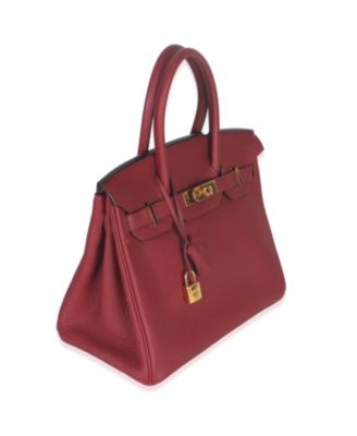 Rouge Grenat Togo Birkin 30 GHW