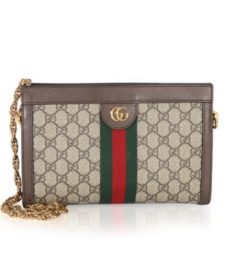 Beige GG Supreme Web Ophidia GG Small Shoulder Bag