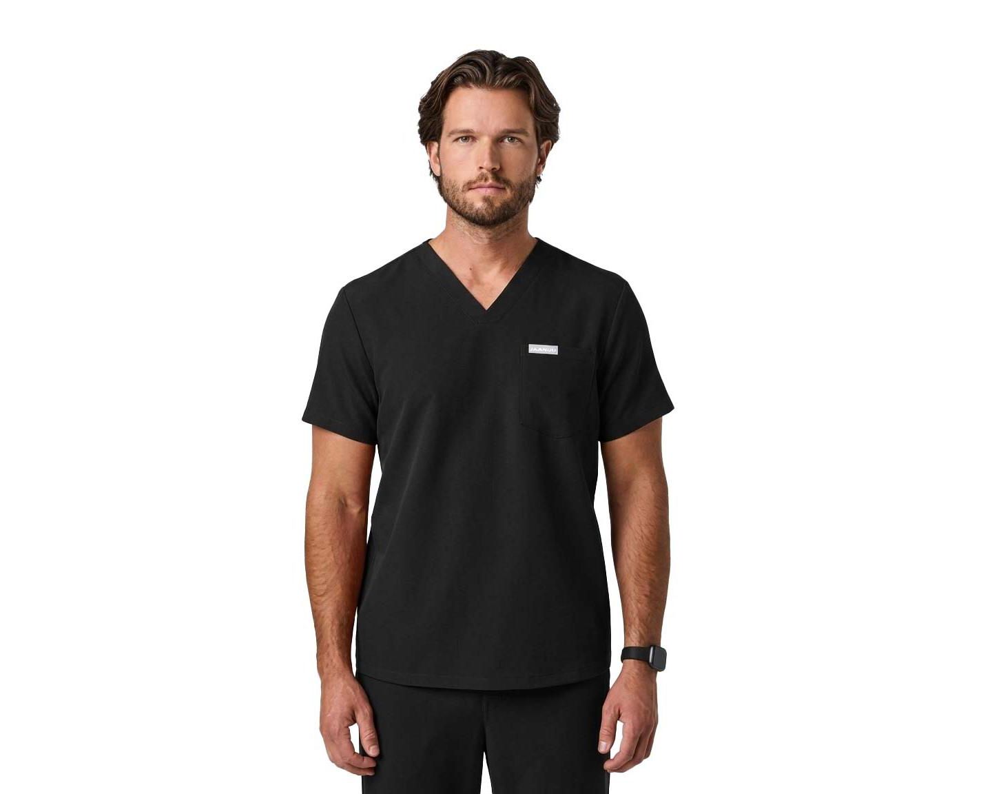 Мужские комплекты Jaanuu UltraLAST Essential Performance 5-Pocket Scrub Set, цвет: Чёрный — фото 2