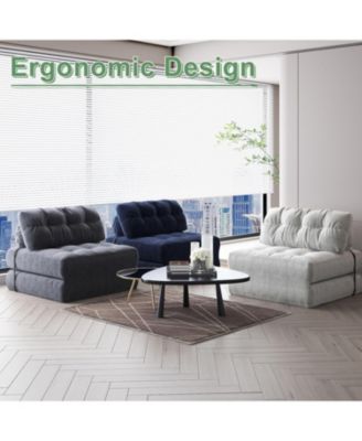 Folding Sofa Bed, Floor Folding Couch with Pillow, Futon Sofa Bed Convertible Sleeper Chair Foldable Mattress Back Support