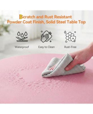 3-Piece Foldable Metal Bistro Set with Round Table, Compact for Small Spaces