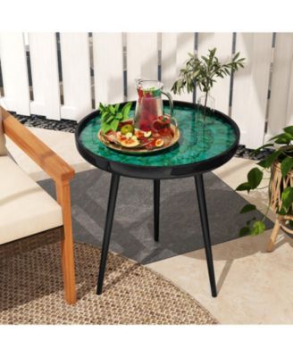 Modern Coffee End Table Sea Shell Design Mid Century