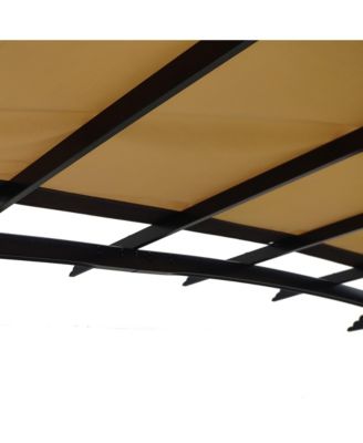 Canopy Replacement Top, Polyester Waterproof UV-Resistant Awning for Curved Pergola Structure