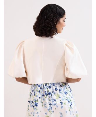 Women's Paulina Cropped Puff-Sleeve Jacket