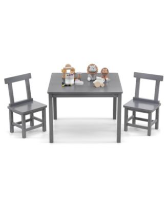 Wooden Kids Table and Chairs Set with Anti Slip Foot Pads