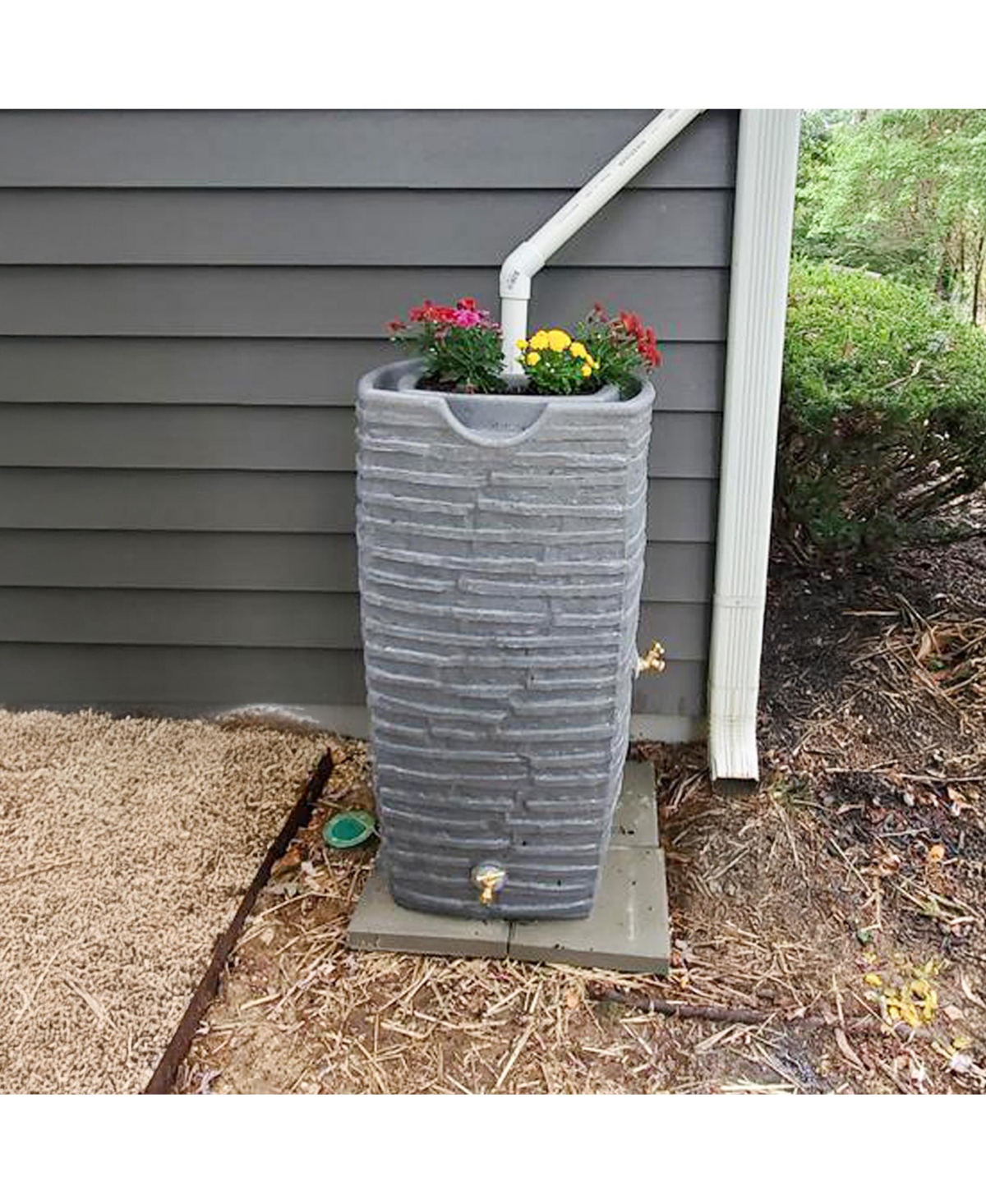 Good Ideas Impressions Riverwalk 50 Gal Rain Saver with Spigots