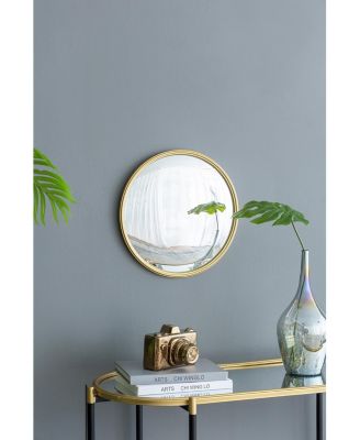D15" Gold Round Mirror, Circle Mirror with Iron Frame for Living Room Bedroom Vanity Entryway Hallway