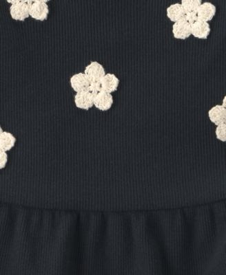 Baby Girls' Floral Embroidered Top and Shorts, 2-Piece Set